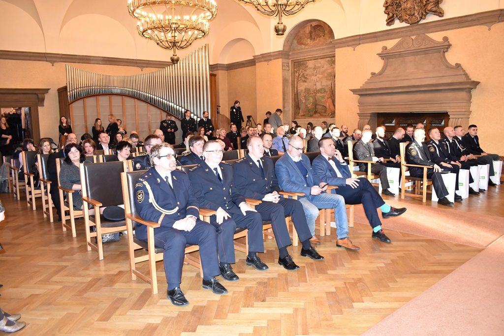 Oceňování za záchranu života a majetku (fotografie: A. Jarošová, 11.12.2019)