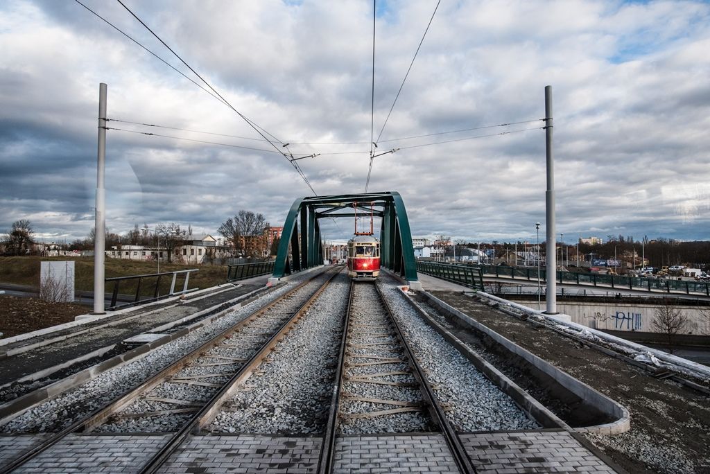 Otevření tramvajové tratě k Západočeské univerzitě (foto: M. Říský, 15.12.2019)