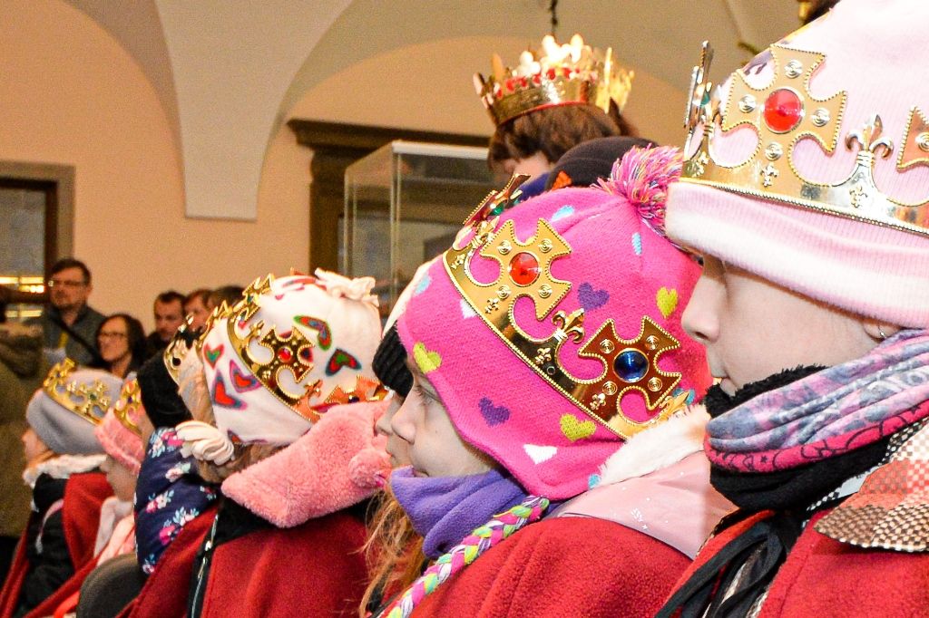 Tříkrálová sbírka slavnostně začala na plzeňské radnici (foto: M. Pecuch, 6. a 7.1.2020)