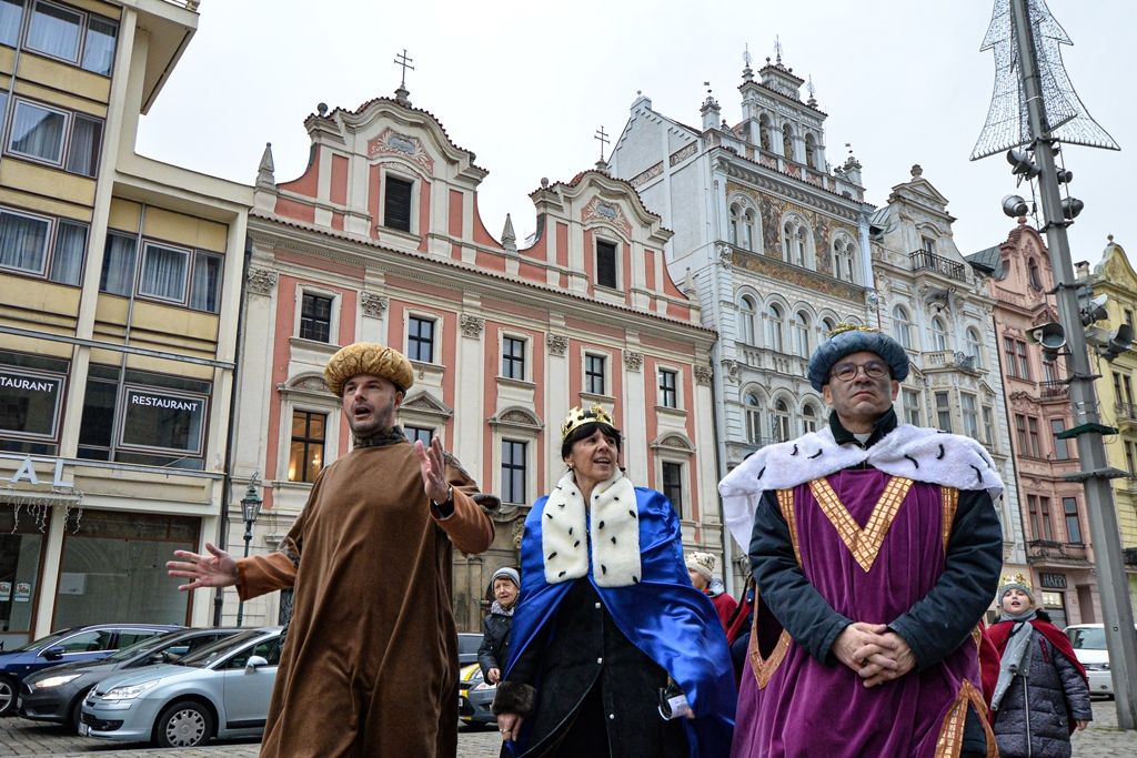 Tříkrálová sbírka slavnostně začala na plzeňské radnici (foto: M. Pecuch, 6. a 7.1.2020)