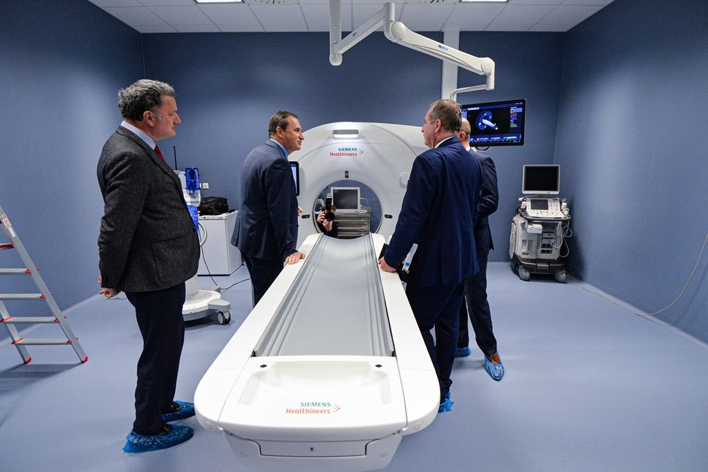 Nový výpočetní tomograf pro Biomedicínské centrum v Plzni (foto: M. Pecuch, 10.1.2020)