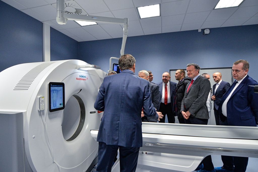 Nový výpočetní tomograf pro Biomedicínské centrum v Plzni (foto: M. Pecuch, 10.1.2020)