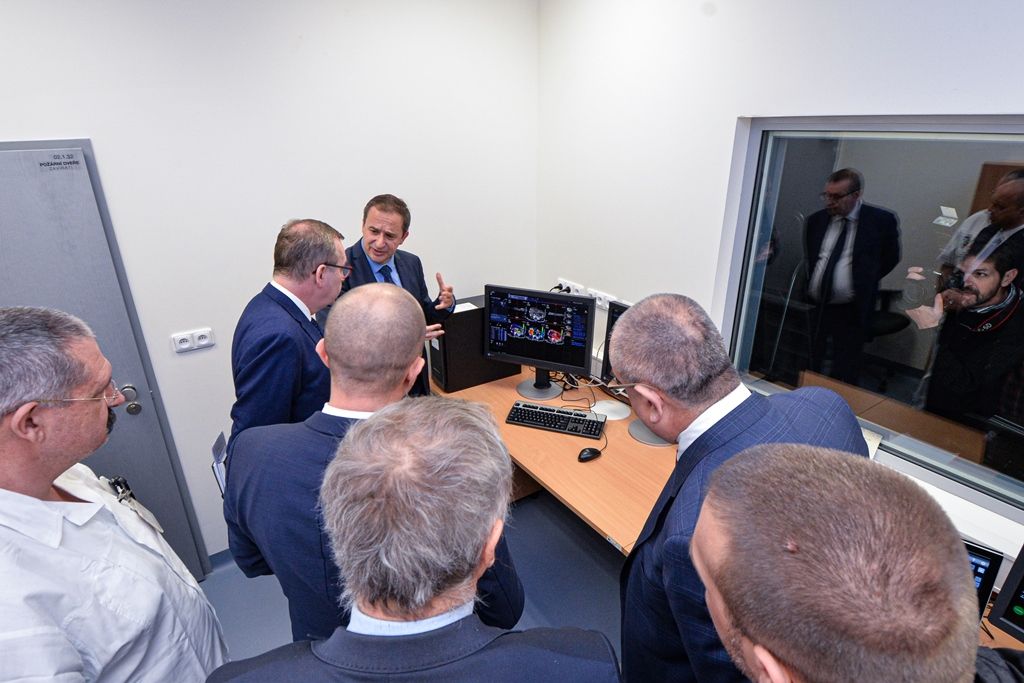 Nový výpočetní tomograf pro Biomedicínské centrum v Plzni (foto: M. Pecuch, 10.1.2020)