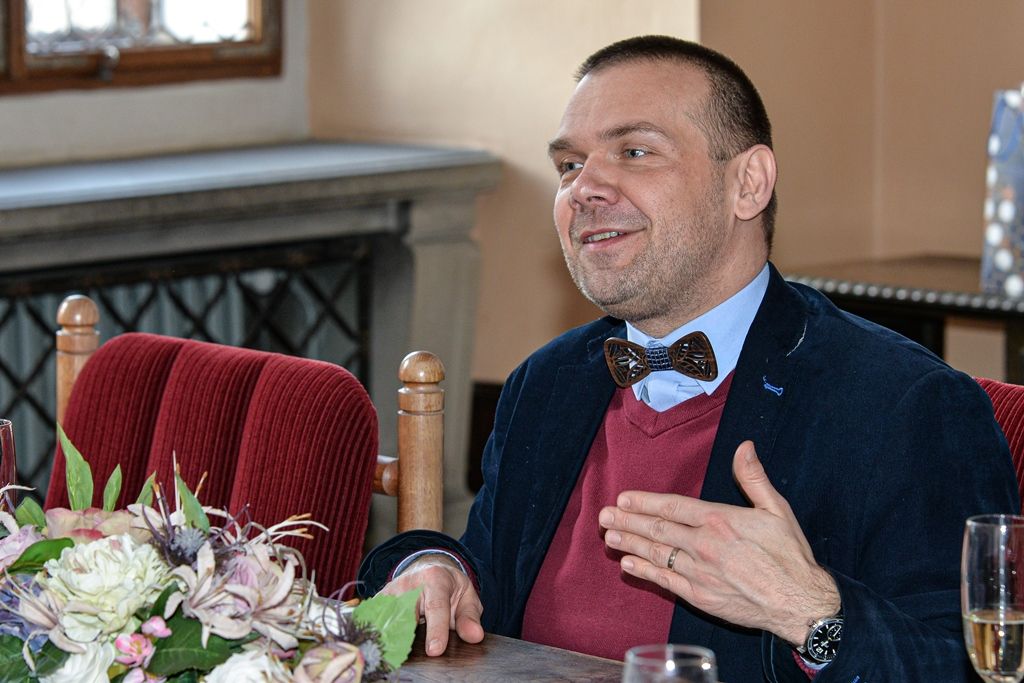 Primátor poblahopřál Zdeňku Bláhovi k životnímu jubileu (foto: M. Pecuch, 14.1.2020)