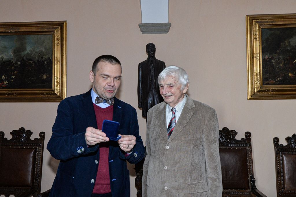 Primátor poblahopřál Zdeňku Bláhovi k životnímu jubileu (foto: M. Pecuch, 14.1.2020)