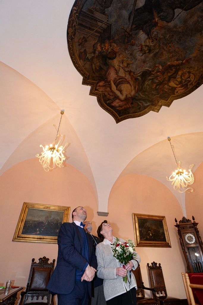 Primátor pogratuloval profesoru Zdeňku Mračkovi k 90. narozeninám (foto: M. Pecuch, 16.1.2020)