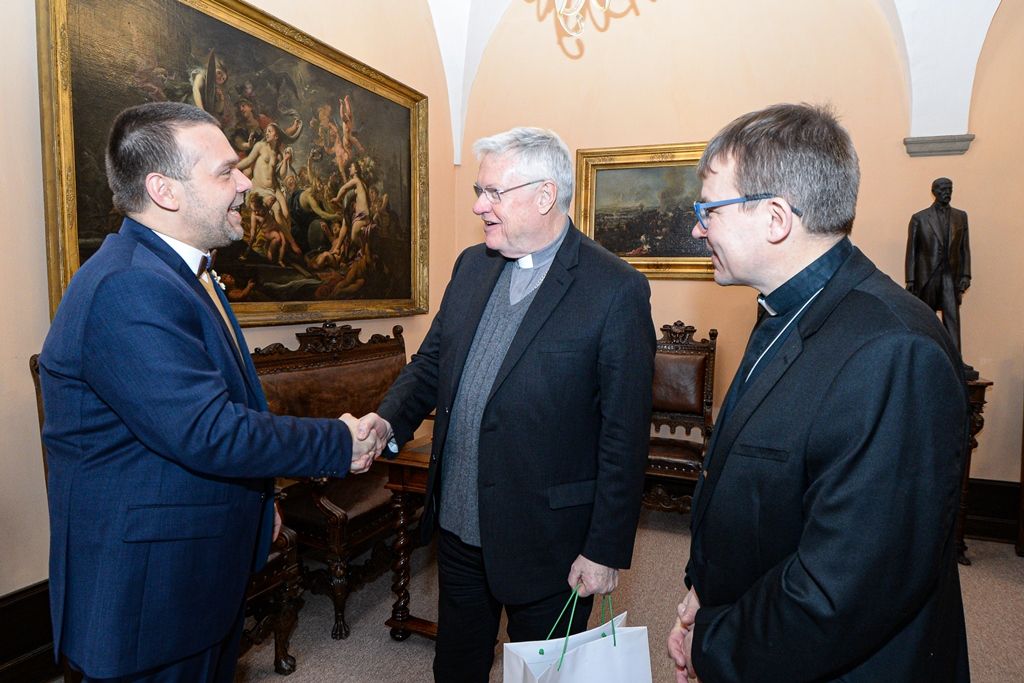 Velvyslanec Svatého stolce Charles Daniel Balvo přijel do Plzně (foto: M. Pecuch, 28.1.2020)