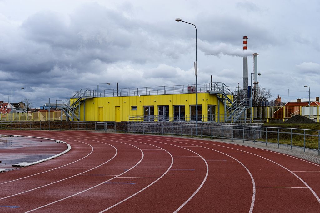 Nová kavárna Bomba Café na Atletickém stadionu města Plzně (foto: M. Pecuch, 28.1.2020)