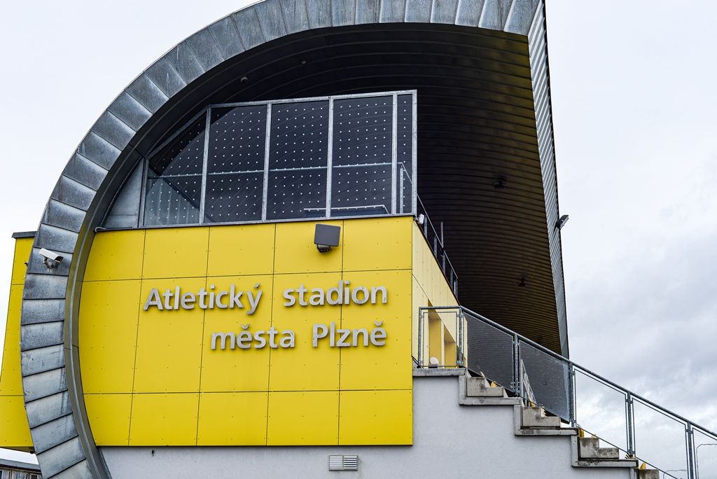 Nová kavárna Bomba Café na Atletickém stadionu města Plzně (foto: M. Pecuch, 28.1.2020)