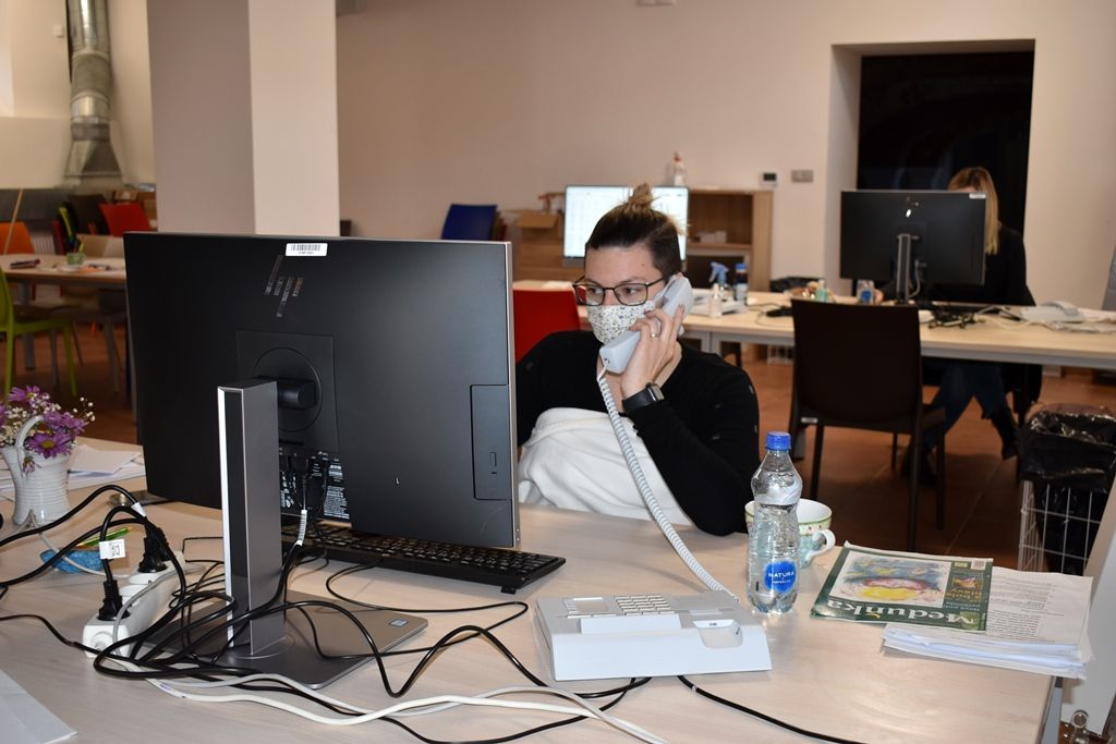 Primátor Baxa navštívil Kontaktní centrum a TOTEM (foto: A. Jarošová, 2.4.2020)