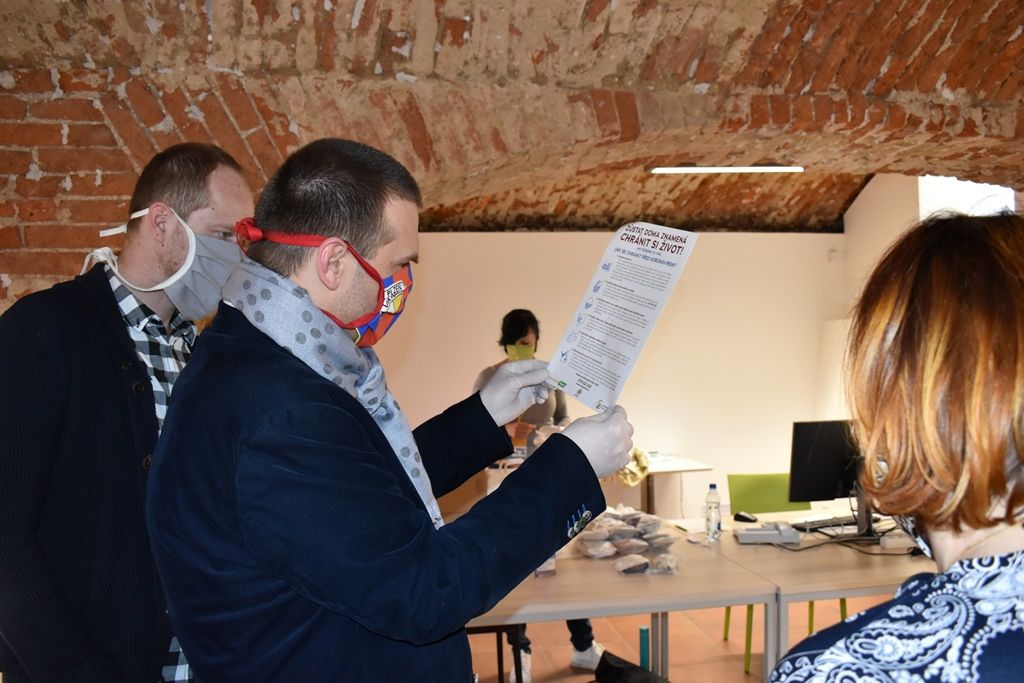 Primátor Baxa navštívil Kontaktní centrum a TOTEM (foto: A. Jarošová, 2.4.2020)