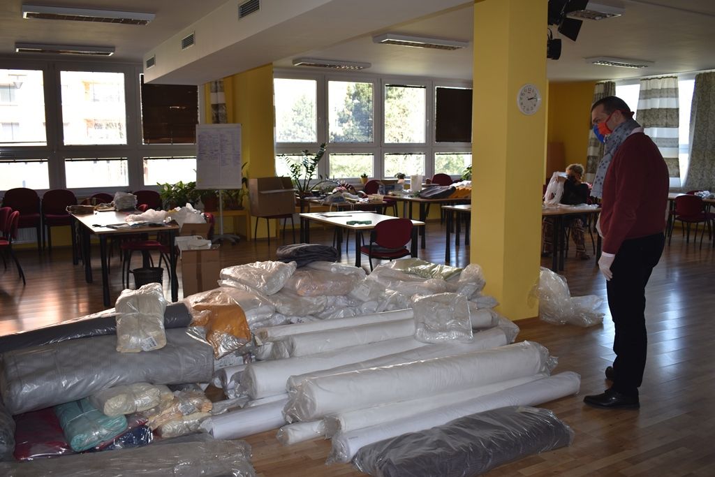 Primátor Baxa navštívil Kontaktní centrum a TOTEM (foto: A. Jarošová, 2.4.2020)