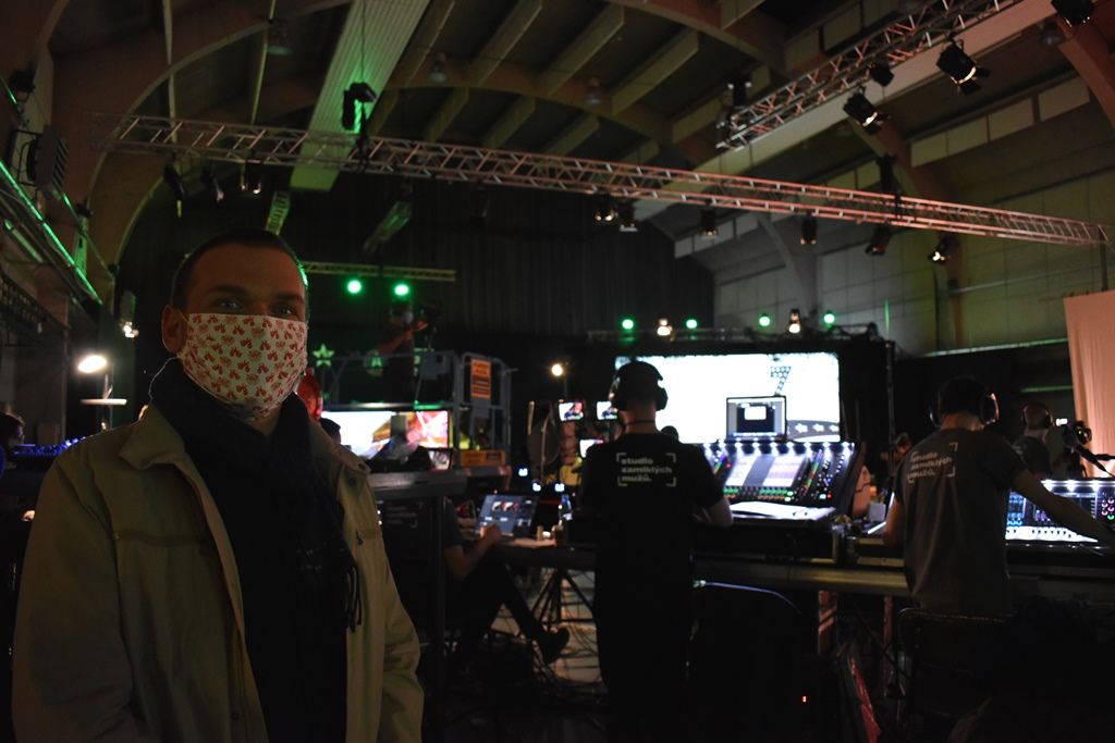 Studio Slavností svobody 2020 (foto: A. Jarošová, 2.5.2020)