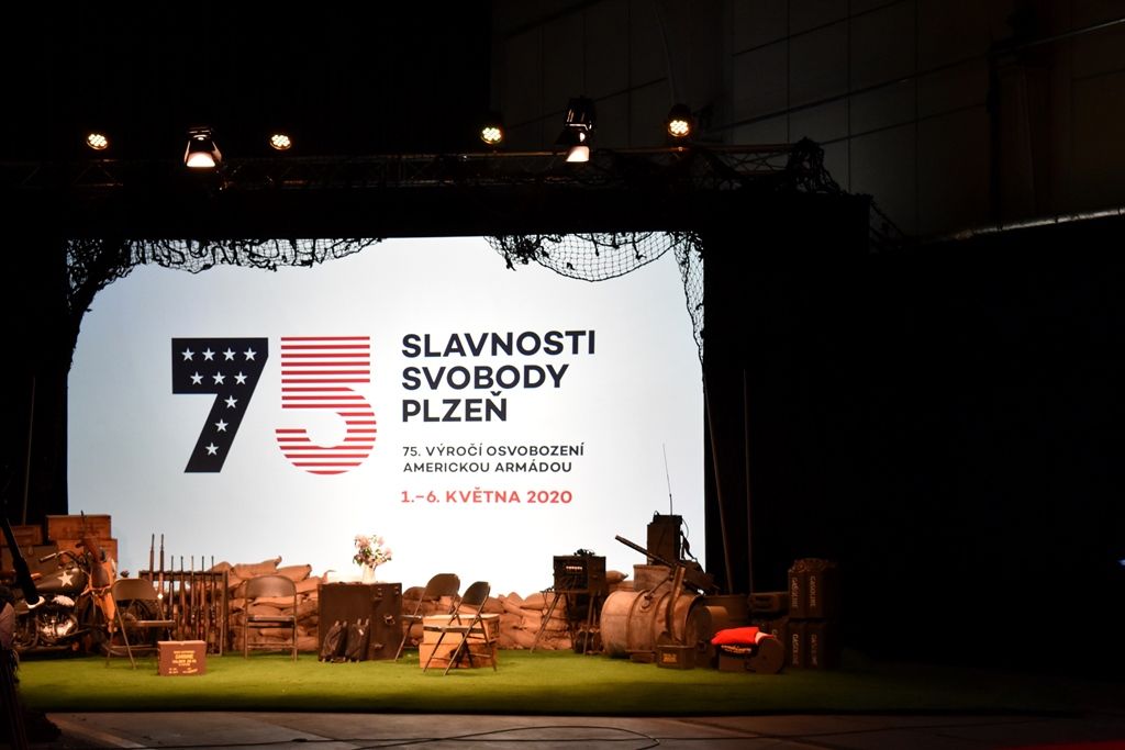 Studio Slavností svobody 2020 (foto: A. Jarošová, 2.5.2020)