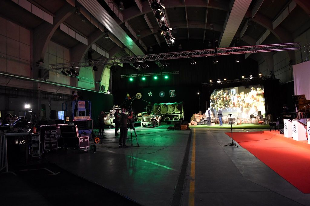 Studio Slavností svobody 2020 (foto: A. Jarošová, 2.5.2020)