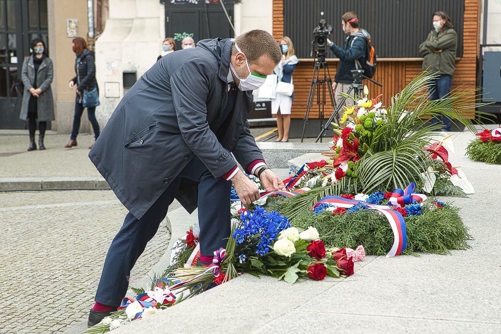 Slavnosti svobody 2020 - Pietní akt Díky, Ameriko! (foto: R. Muchka, 6.5.2020)