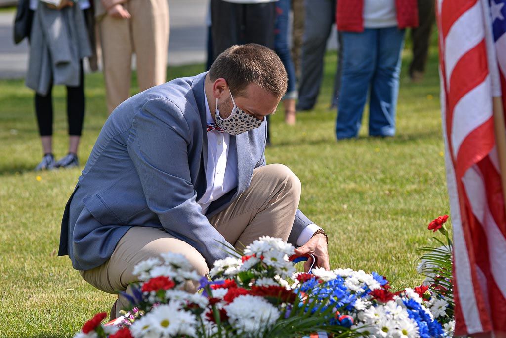 Slavnosti svobody 2020 - Pietní akt v Kyšicích (foto: M. Pecuch, 8.5.2020)