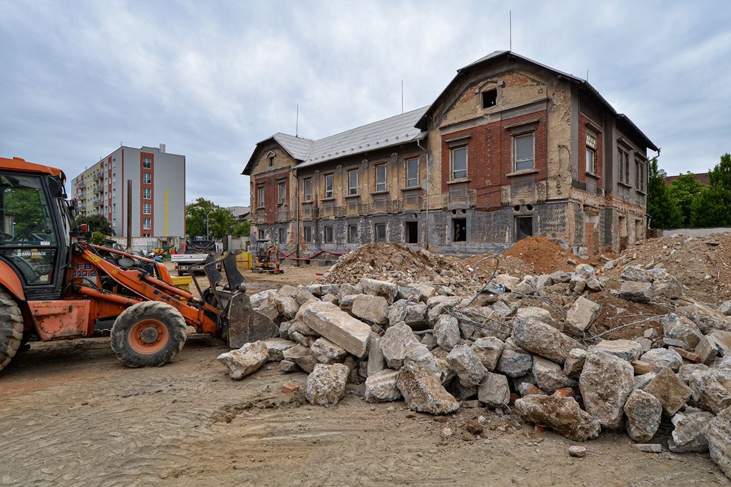 Stavba Technologického parku Dronet – Plzeň Světovar (foto: M. Pecuch, 20.5.2020)