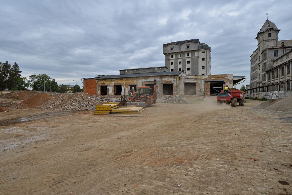 Stavba Technologického parku Dronet – Plzeň Světovar (foto: M. Pecuch, 20.5.2020)