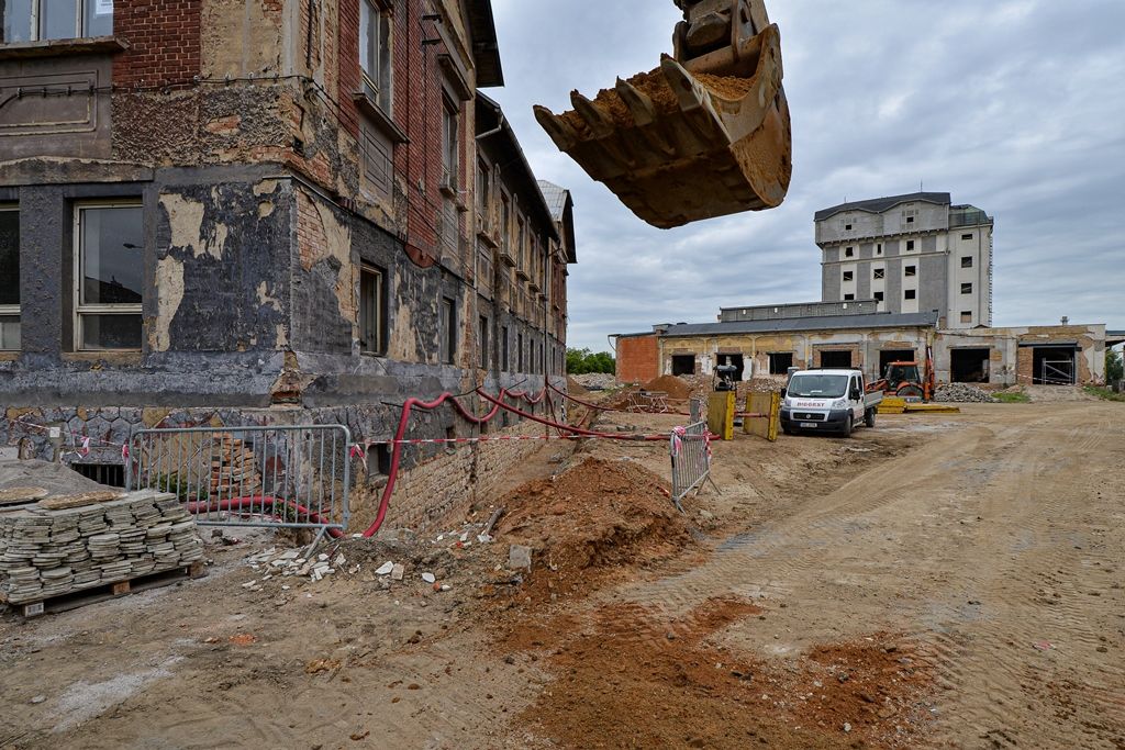 Stavba Technologického parku Dronet – Plzeň Světovar (foto: M. Pecuch, 20.5.2020)