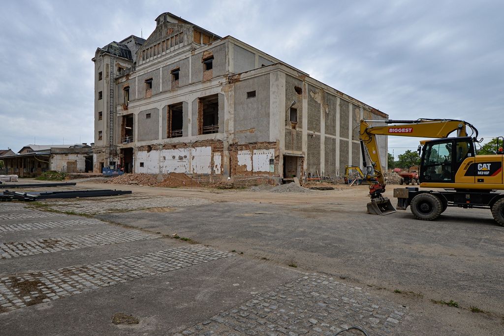 Stavba Technologického parku Dronet – Plzeň Světovar (foto: M. Pecuch, 20.5.2020)
