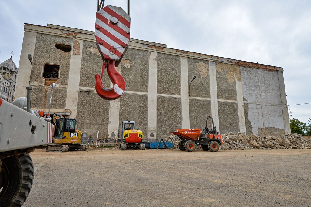 Stavba Technologického parku Dronet – Plzeň Světovar (foto: M. Pecuch, 20.5.2020)