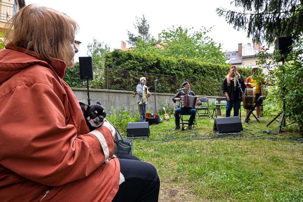 Kultura pod okny v Suvorovově ulici (foto: M. Pecuch, 26.5.2020)