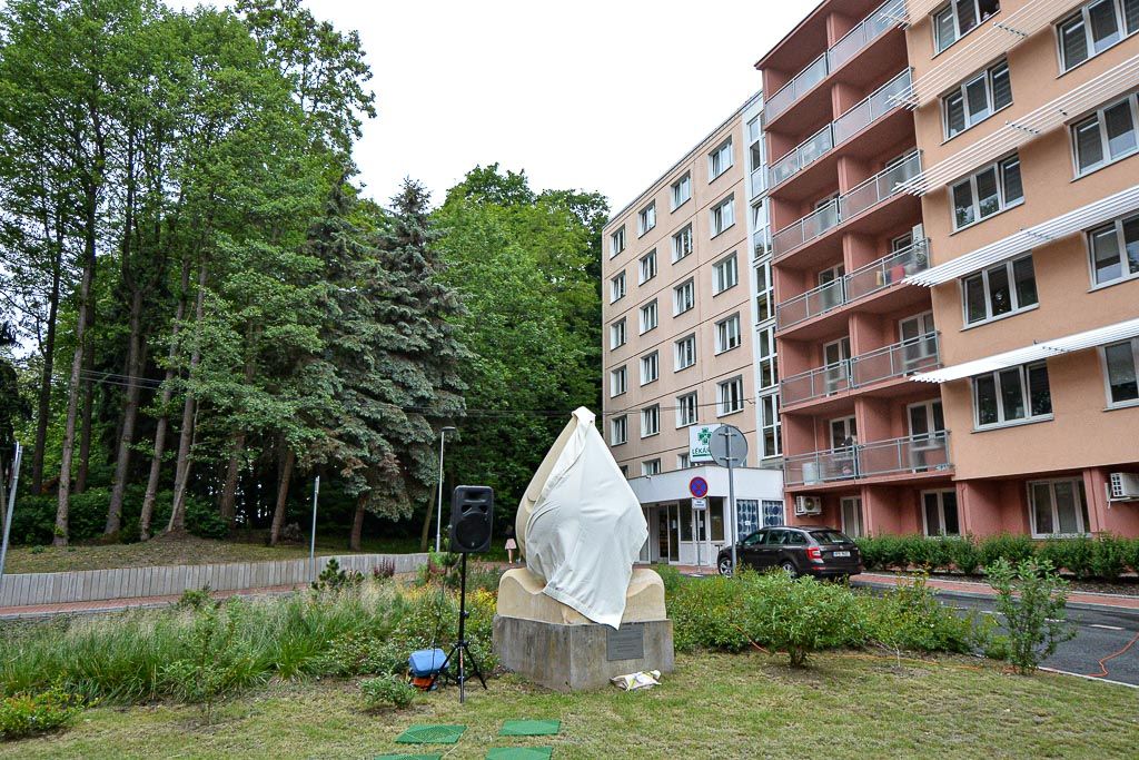 Socha sv. Anežky České, Privamed (28.5.20020, M. Pecuch)