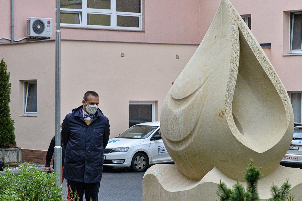 Socha sv. Anežky České, Privamed (28.5.20020, M. Pecuch)