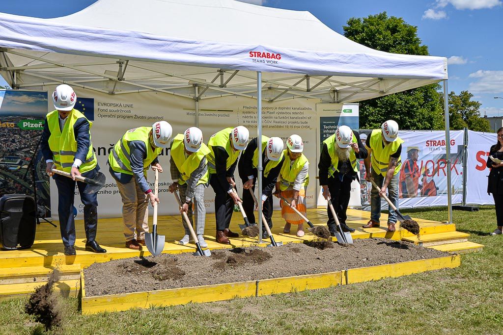 Zahájení stavby Retenční nádrž Vinice (foto: M. Pecuch, 1.6.2020)