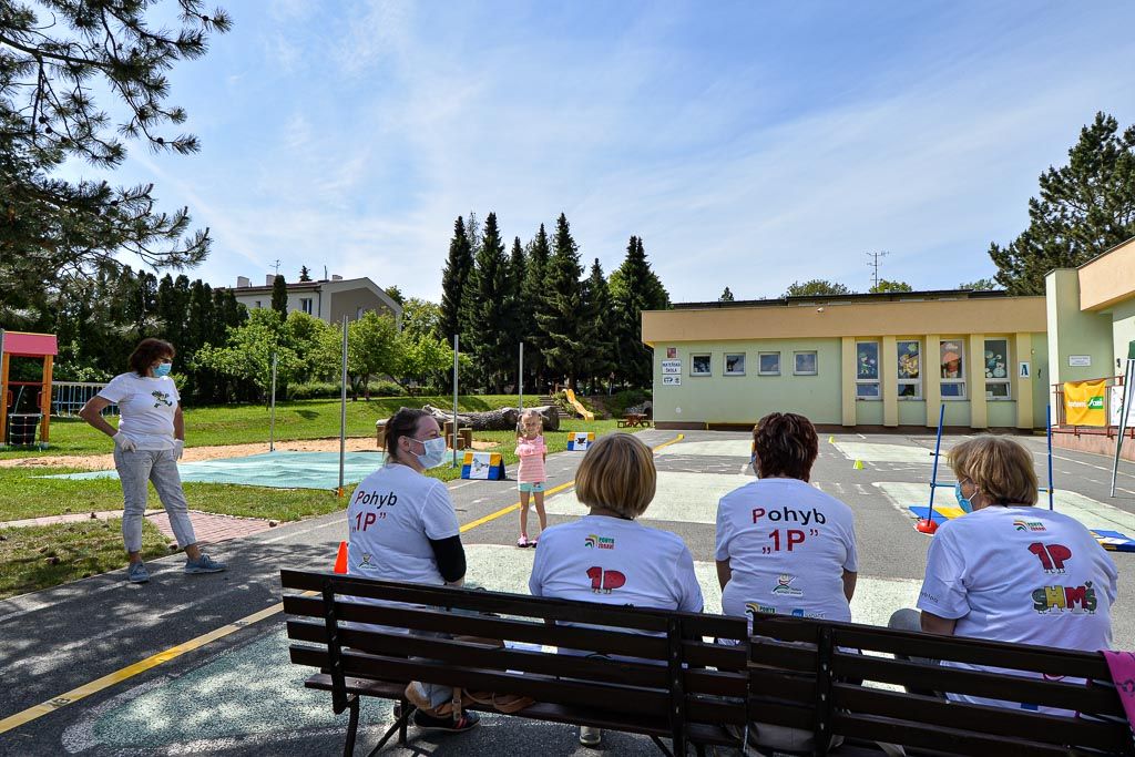 Sportovní hry v Mateřské škole Křimice (foto: M. Pecuch, 3.6.2020)