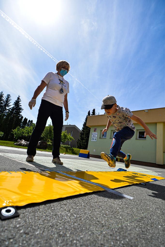 Sportovní hry v Mateřské škole Křimice (foto: M. Pecuch, 3.6.2020)
