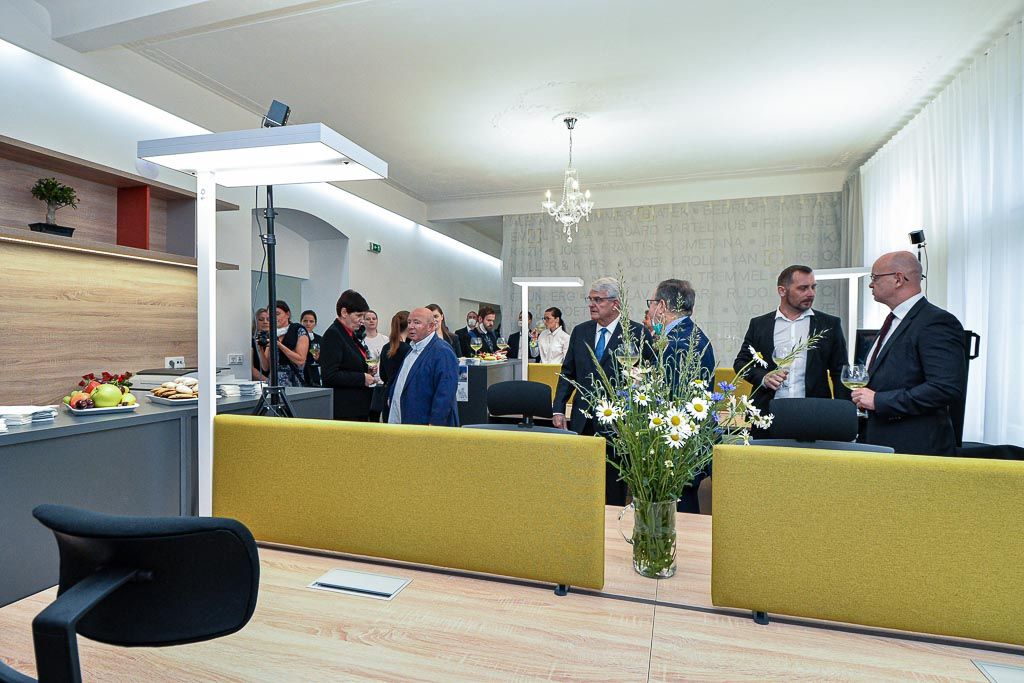 Nový sdílený prostor pro mladé firmy z oblasti virtuální reality v rámci BIC Plzeň (foto: M. Pecuch, 10.6.2020)