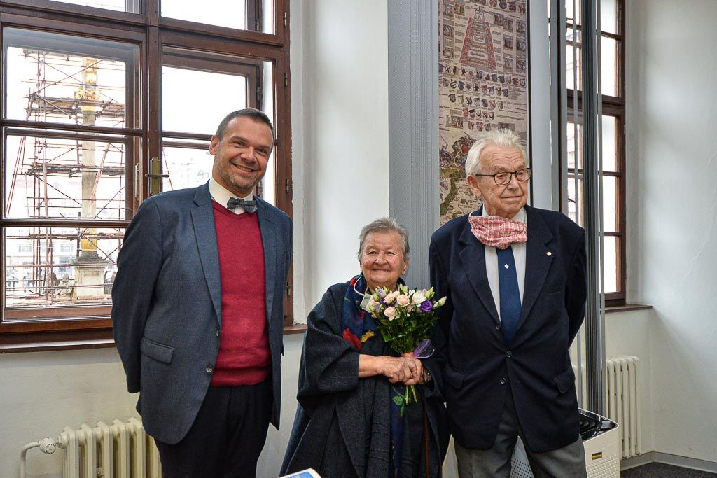 Přijetí jubilanta Richarda Smoly na plzeňské radnici (foto: M. Pecuch, 10.6.2020)