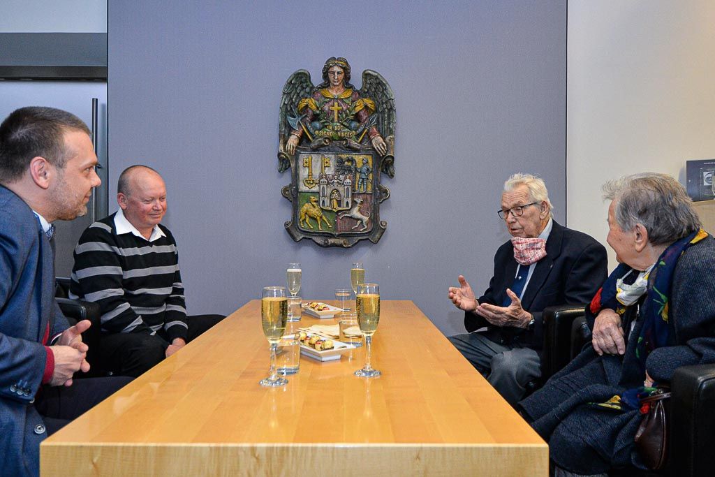 Přijetí jubilanta Richarda Smoly na plzeňské radnici (foto: M. Pecuch, 10.6.2020)