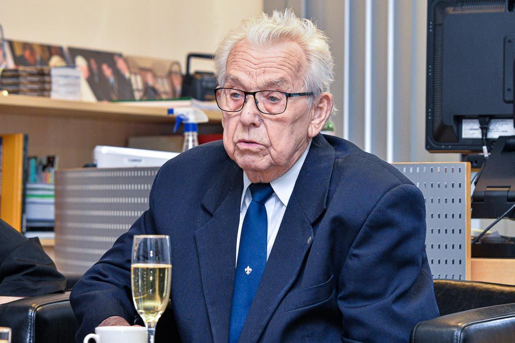 Přijetí jubilanta Richarda Smoly na plzeňské radnici (foto: M. Pecuch, 10.6.2020)