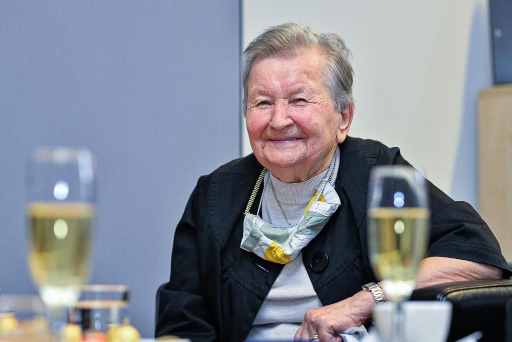 Přijetí jubilanta Richarda Smoly na plzeňské radnici (foto: M. Pecuch, 10.6.2020)