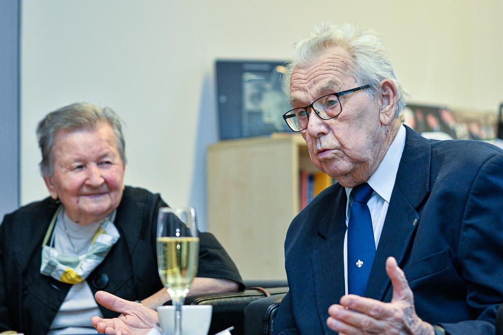 Přijetí jubilanta Richarda Smoly na plzeňské radnici (foto: M. Pecuch, 10.6.2020)