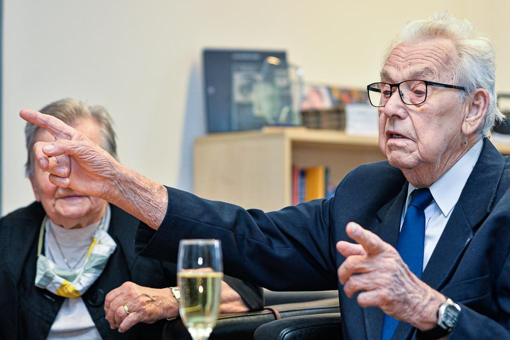 Přijetí jubilanta Richarda Smoly na plzeňské radnici (foto: M. Pecuch, 10.6.2020)