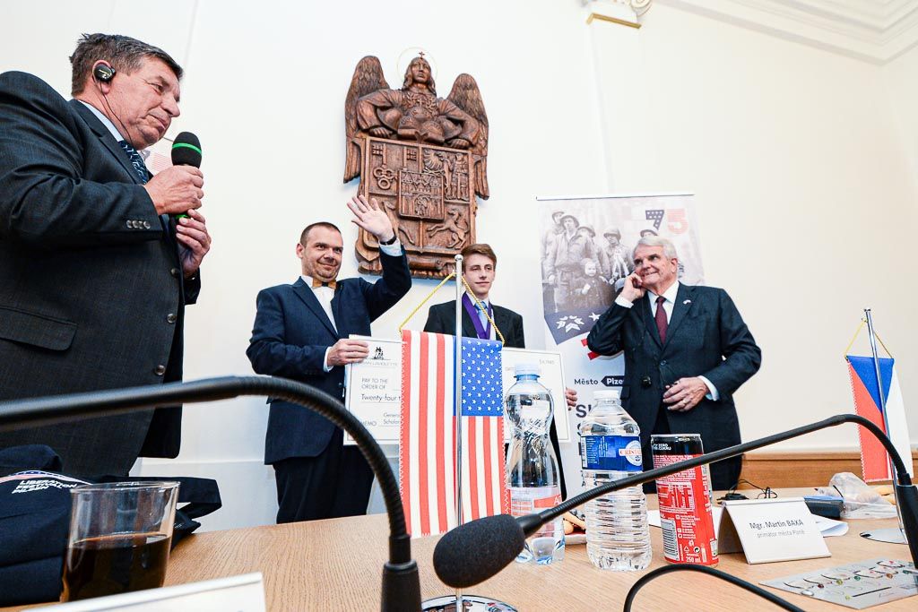 Čestné stipendium gen. George S. Pattona pro Martina Volfa (foto: M. Pecuch, 24.6.2020)