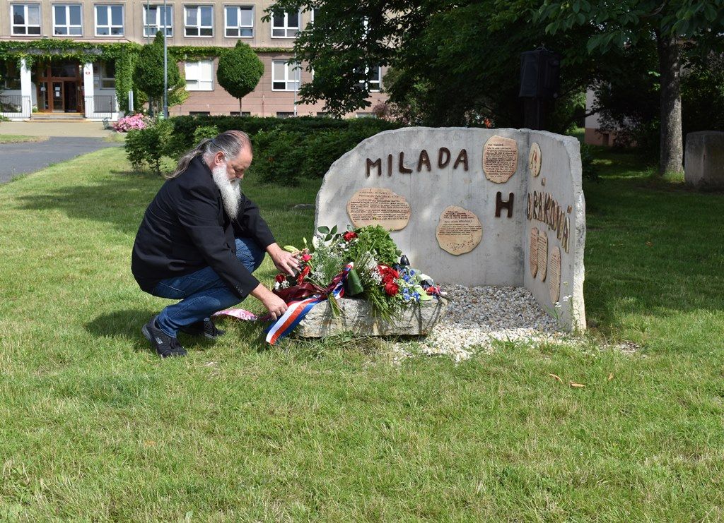 Milada Horáková - pietní akt (foto: A. Jarošová, 26.6.2020)