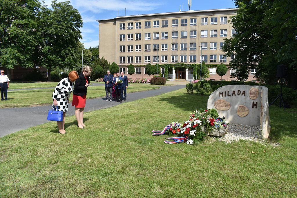 Milada Horáková - pietní akt (foto: A. Jarošová, 26.6.2020)