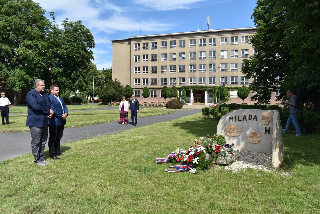 Milada Horáková - pietní akt (foto: A. Jarošová, 26.6.2020)
