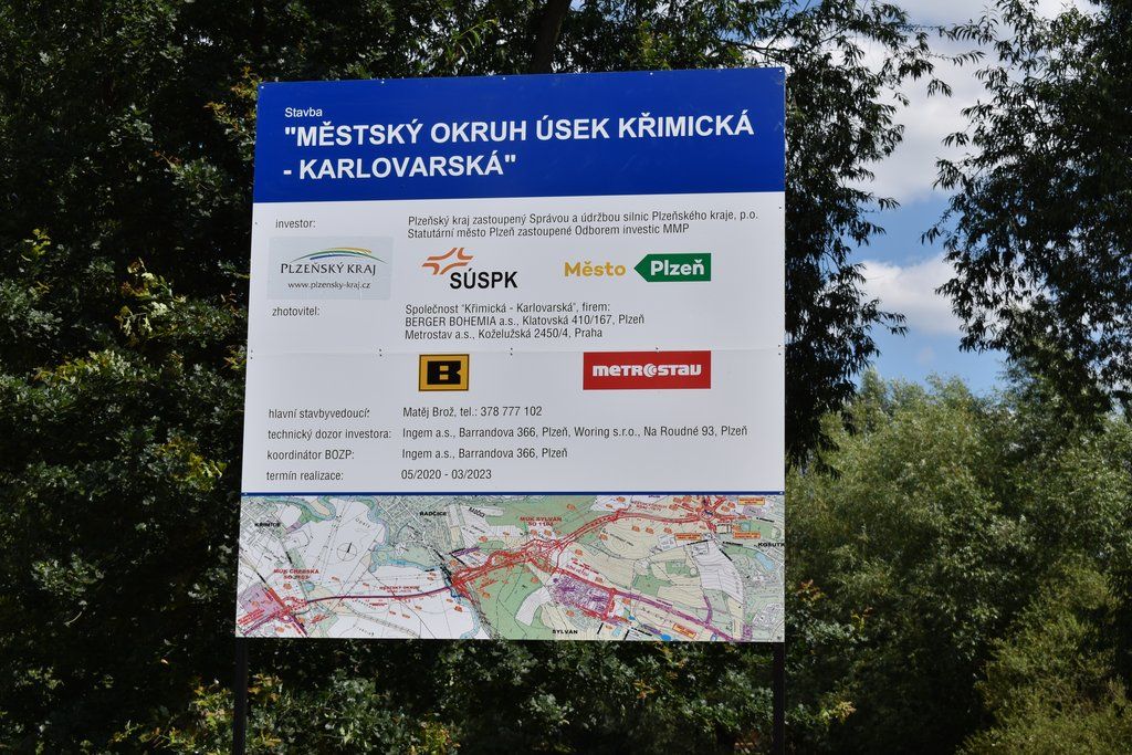 Stavba západního okruhu (fotografie: A. Jarošová, 14.7.2020)