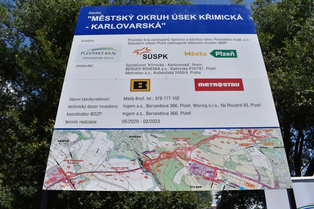 Stavba západního okruhu (fotografie: A. Jarošová, 14.7.2020)