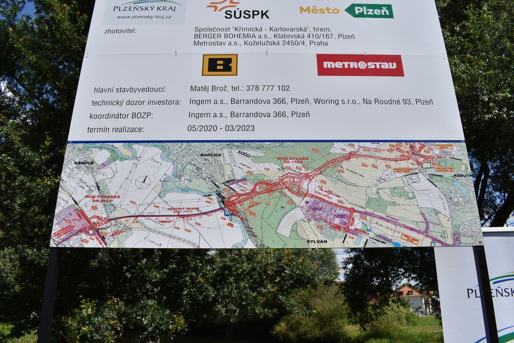 Stavba západního okruhu (fotografie: A. Jarošová, 14.7.2020)