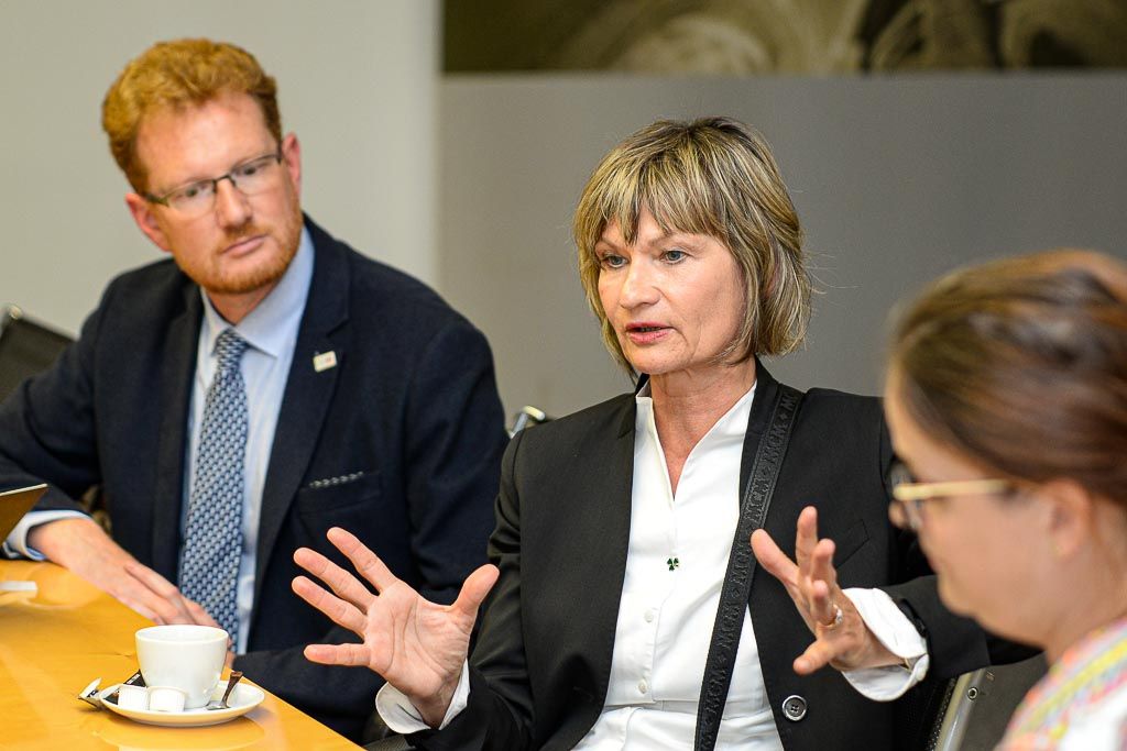 Starostku Chemnitzu zajímaly plzeňské zkušenosti s titulem EHMK (foto: M. Pecuch, 20.7.2020)
