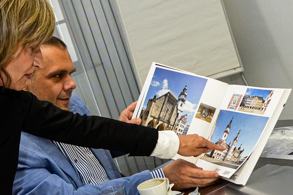 Starostku Chemnitzu zajímaly plzeňské zkušenosti s titulem EHMK (foto: M. Pecuch, 20.7.2020)