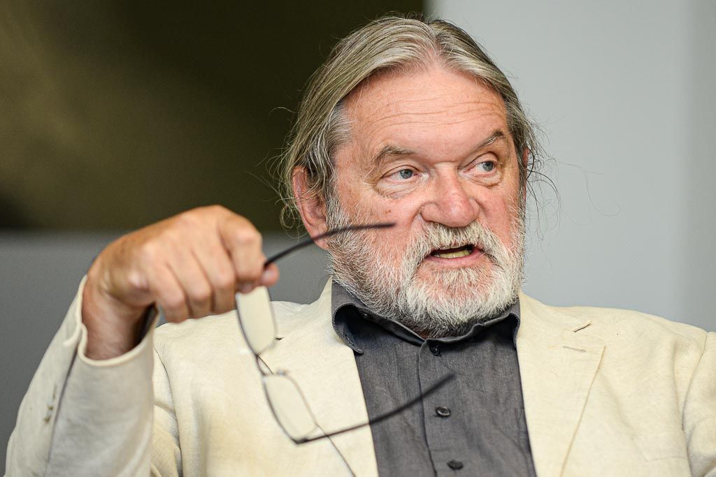 Primátor pogratuloval výtvarníkovi Jaroslavu Šindelářovi k životnímu jubileu (foto: M. Pecuch, 30.7.2020)