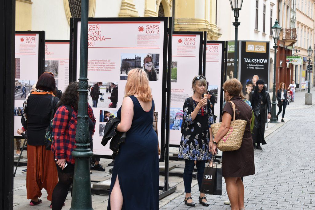 Plzeň v době koronaviru (foto: 3.8.2020, E. Barborková)